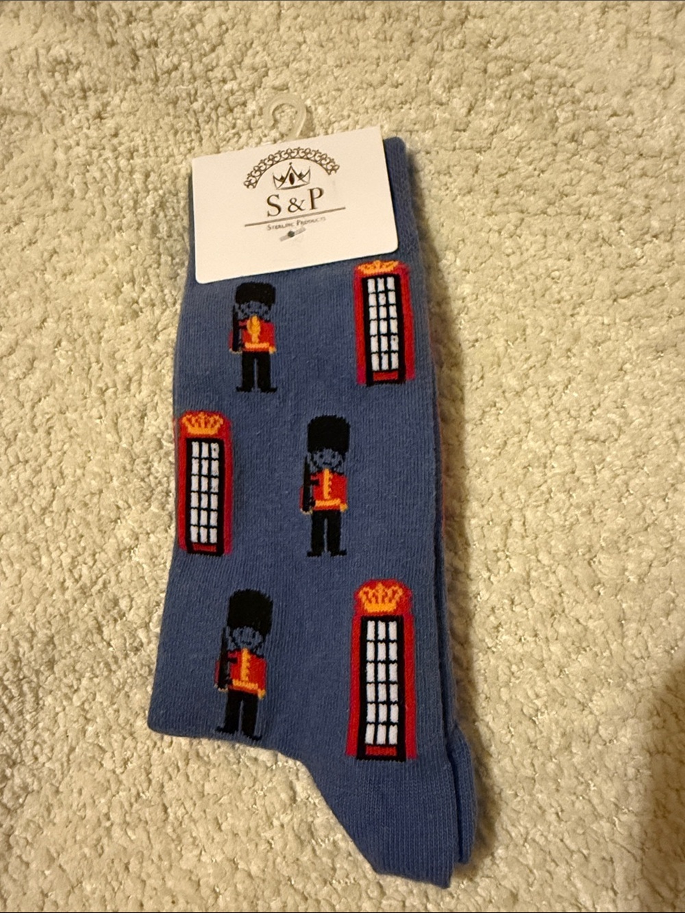 Blue British Guard Novelty Dress Socks